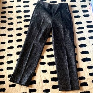 Black and silver dress pants, capri length